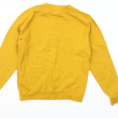 AWDis Womens Yellow Cotton Blend 'You Are My Sunshine' Sweatshirt Size S