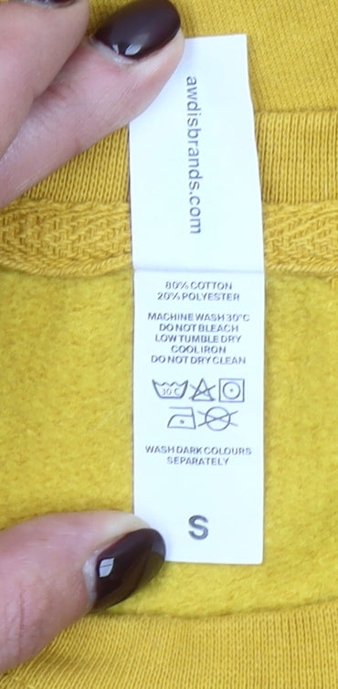 AWDis Womens Yellow Cotton Blend 'You Are My Sunshine' Sweatshirt Size S