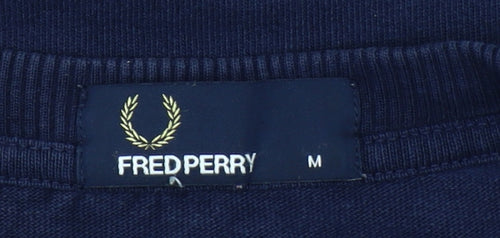Fred Perry Men’s Blue Cotton Embroidered Sportswear T-Shirt M