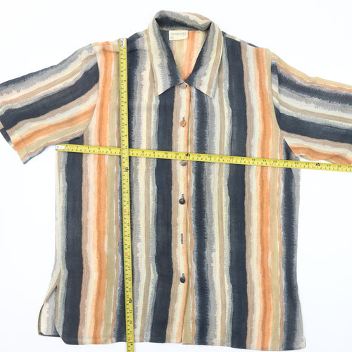 Michael Gold London Women's Multicoloured Striped Blouse L