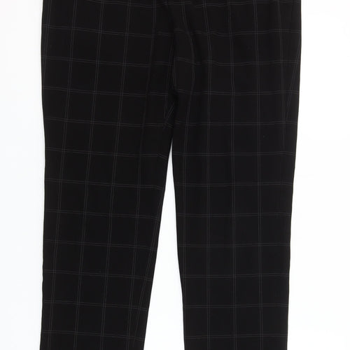 H&M Women’s Black Check Slim Fit Chino Trousers Size 6