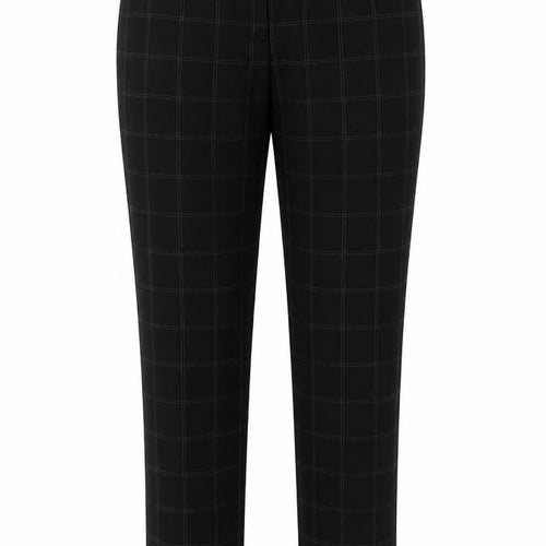 H&M Women’s Black Check Slim Fit Chino Trousers Size 6