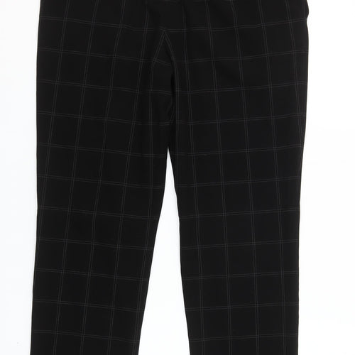 H&M Women’s Black Check Slim Fit Chino Trousers Size 6