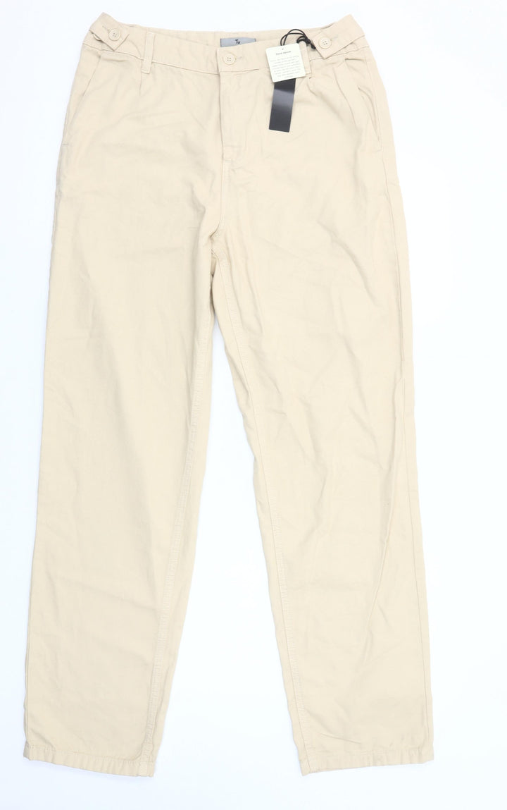 Tu Men's Beige Chino Trousers 34L Regular Fit Cotton Pants