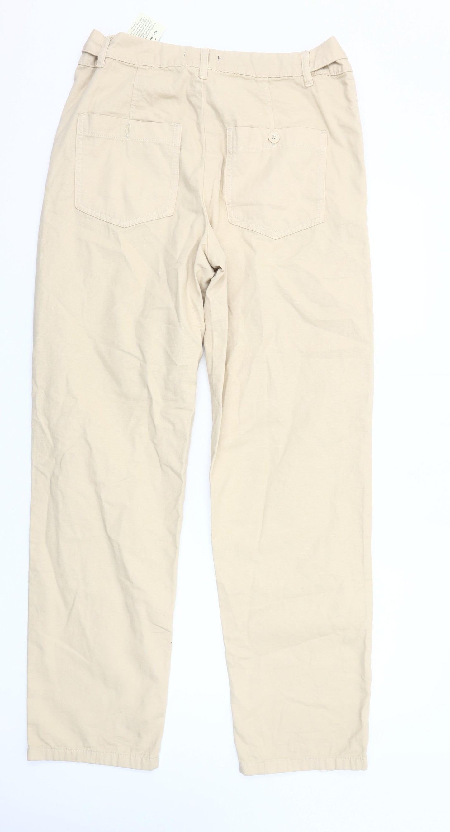 Tu Men's Beige Chino Trousers 34L Regular Fit Cotton Pants