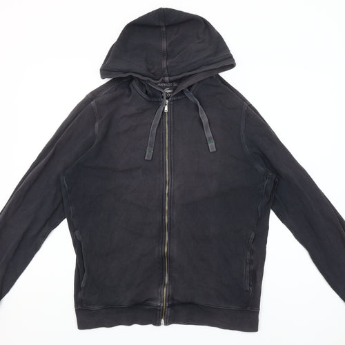 Lacoste Men’s Black Full Zip Hoodie Size L Cotton Regular Fit