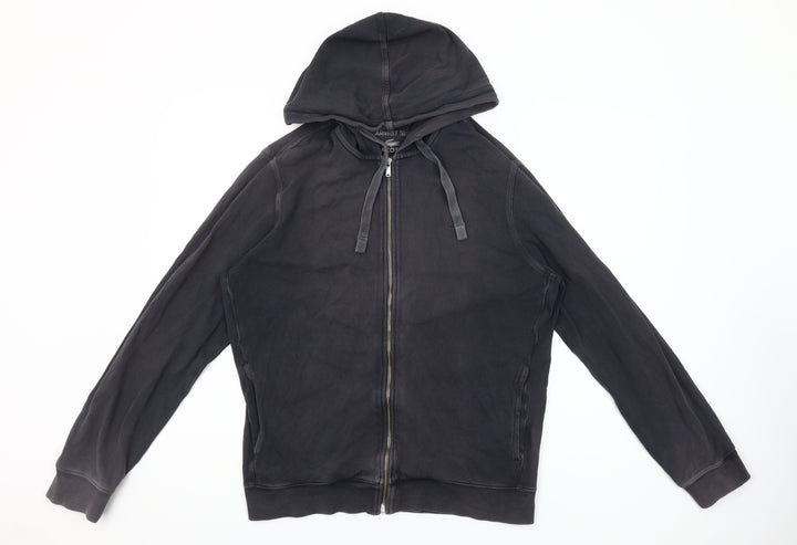 Lacoste Men’s Black Full Zip Hoodie Size L Cotton Regular Fit