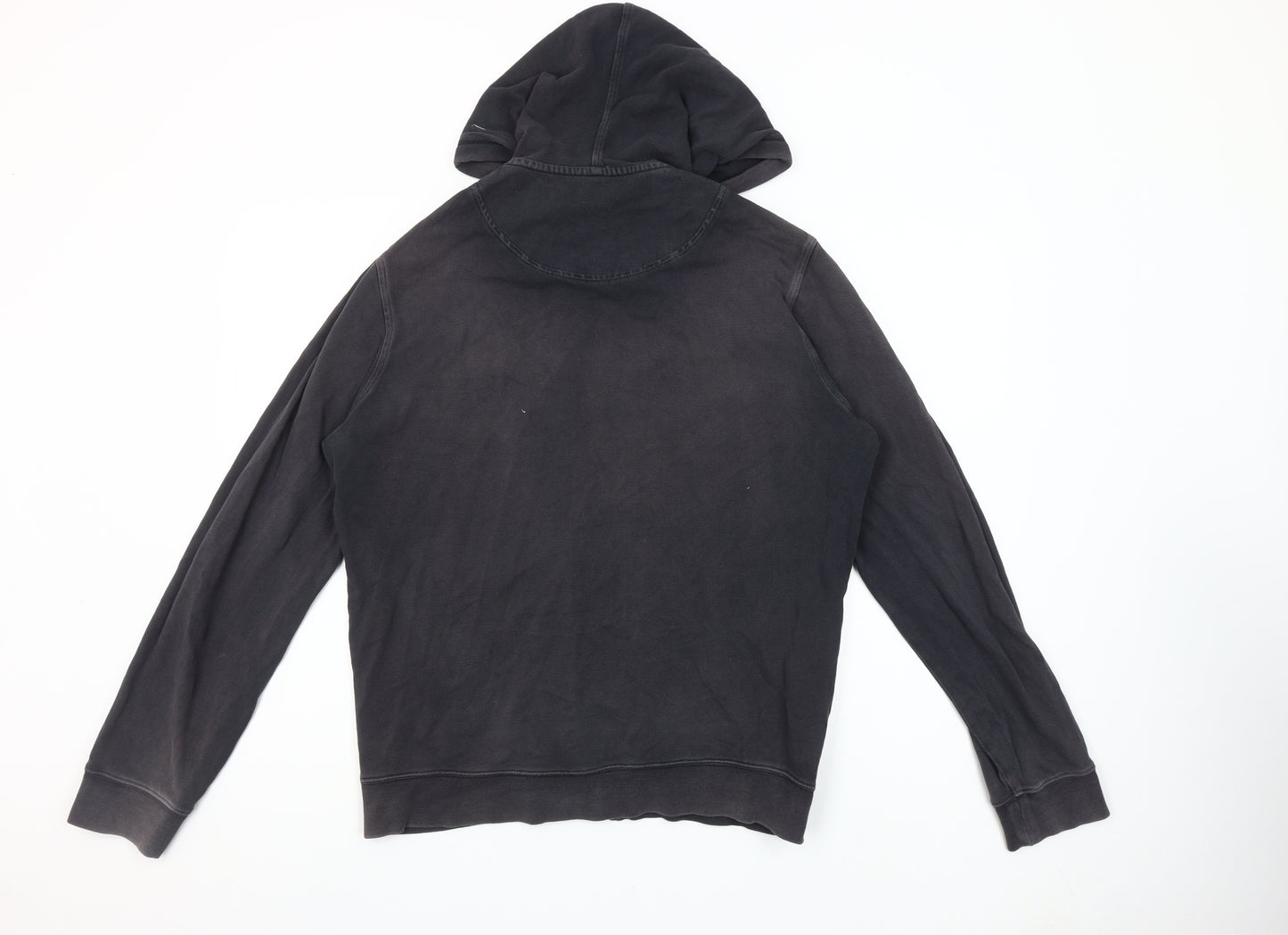 Lacoste Men’s Black Full Zip Hoodie Size L Cotton Regular Fit