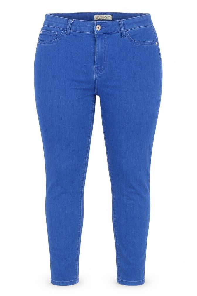 Front view of Denim Co. Women's Blue Skinny Stretch Jeans, size 12