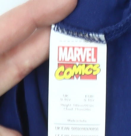 Marvel Boys Blue 9-10 Years Long Sleeve Superhero Pyjama Top