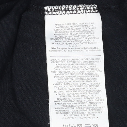 Nike Men's Black Logo Sports T-Shirt M Regular Fit Crew Neck