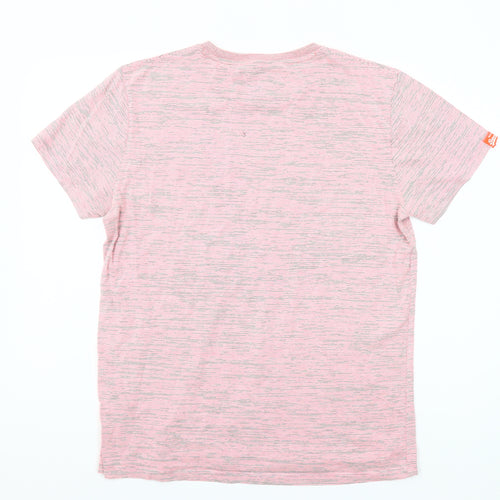 Superdry Men's Pink XL Crew Neck Short Sleeve T-Shirt