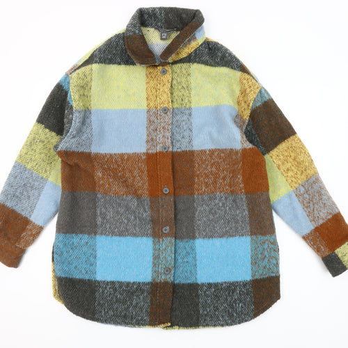 Primark Women’s Multicoloured Check Coatigan Size S 10-12