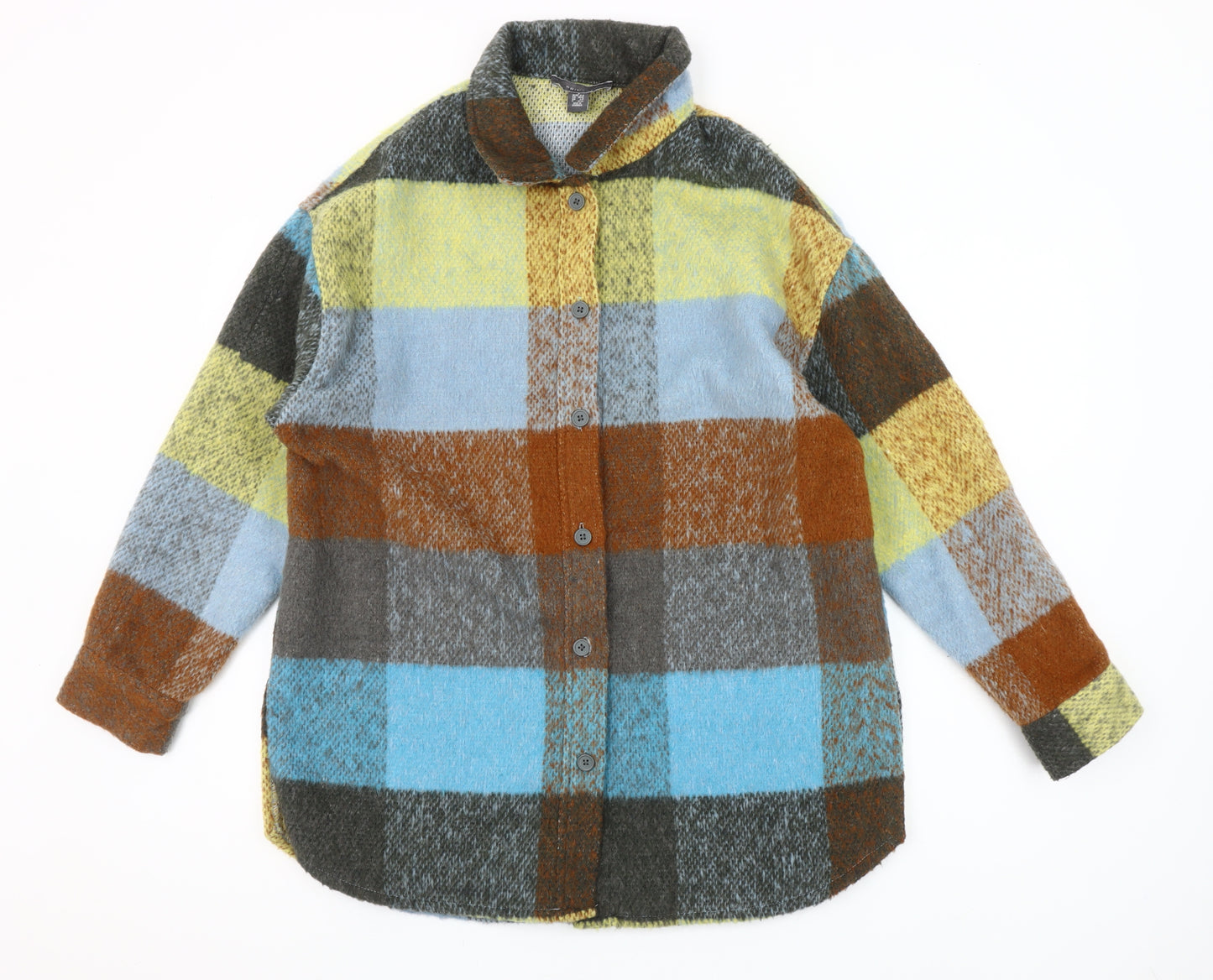 Primark Women’s Multicoloured Check Coatigan Size S 10-12