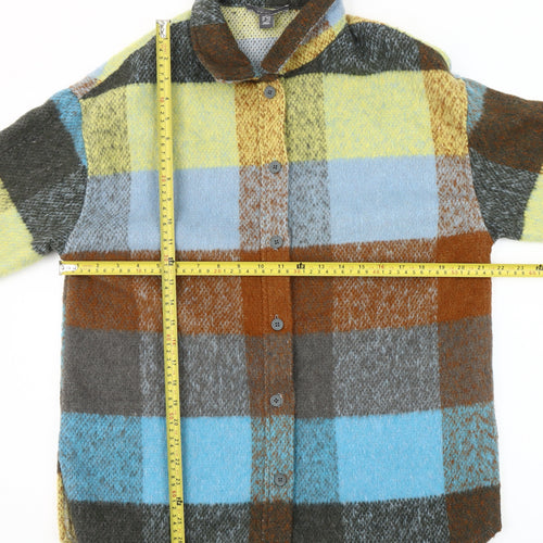 Primark Women’s Multicoloured Check Coatigan Size S 10-12