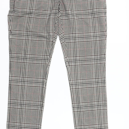 River Island Women's Black Check Tapered Trousers Size 30S