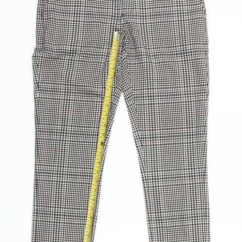 River Island Women's Black Check Tapered Trousers Size 30S