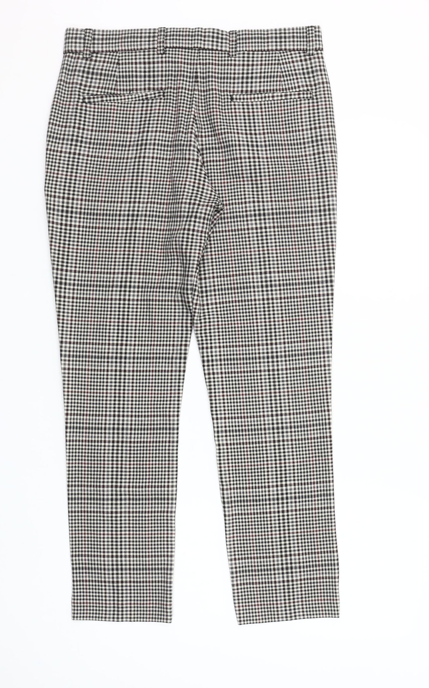 River Island Women's Black Check Tapered Trousers Size 30S