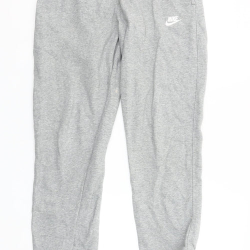 Nike Women’s Grey Fleece Sweatpants M Regular Fit Casual Trousers