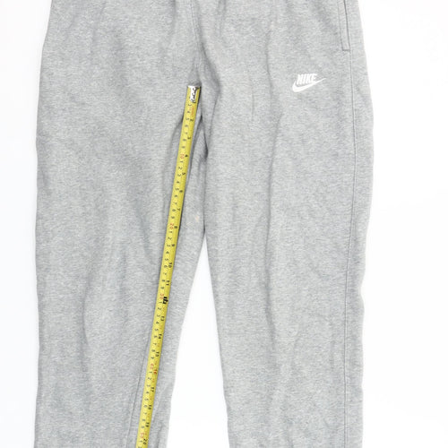 Nike Women’s Grey Fleece Sweatpants M Regular Fit Casual Trousers