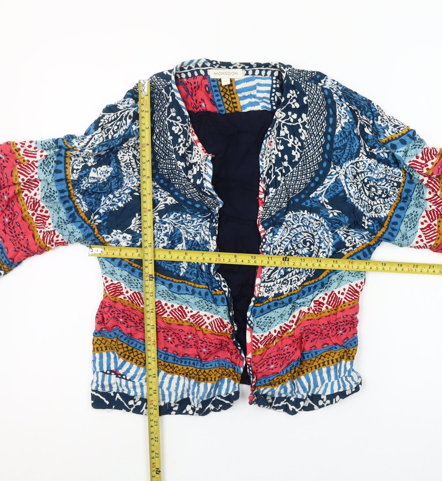 Monsoon Women’s Multicoloured Bohemian Kimono Blouse Size S
