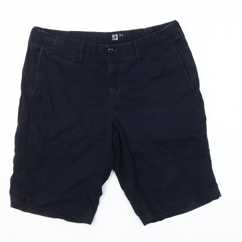 GAP Men's Navy Blue Cotton Chino Shorts Size 34 Regular Fit