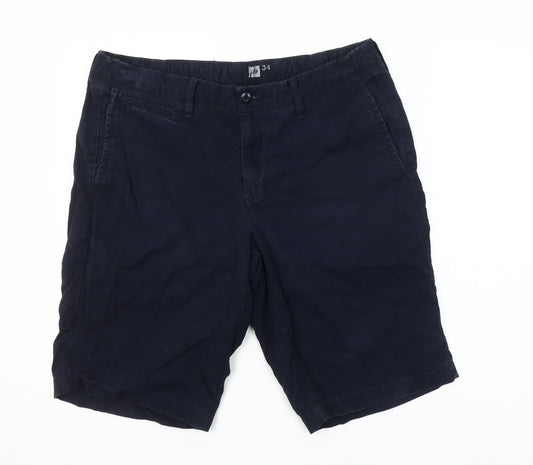 GAP Men's Navy Blue Cotton Chino Shorts Size 34 Regular Fit
