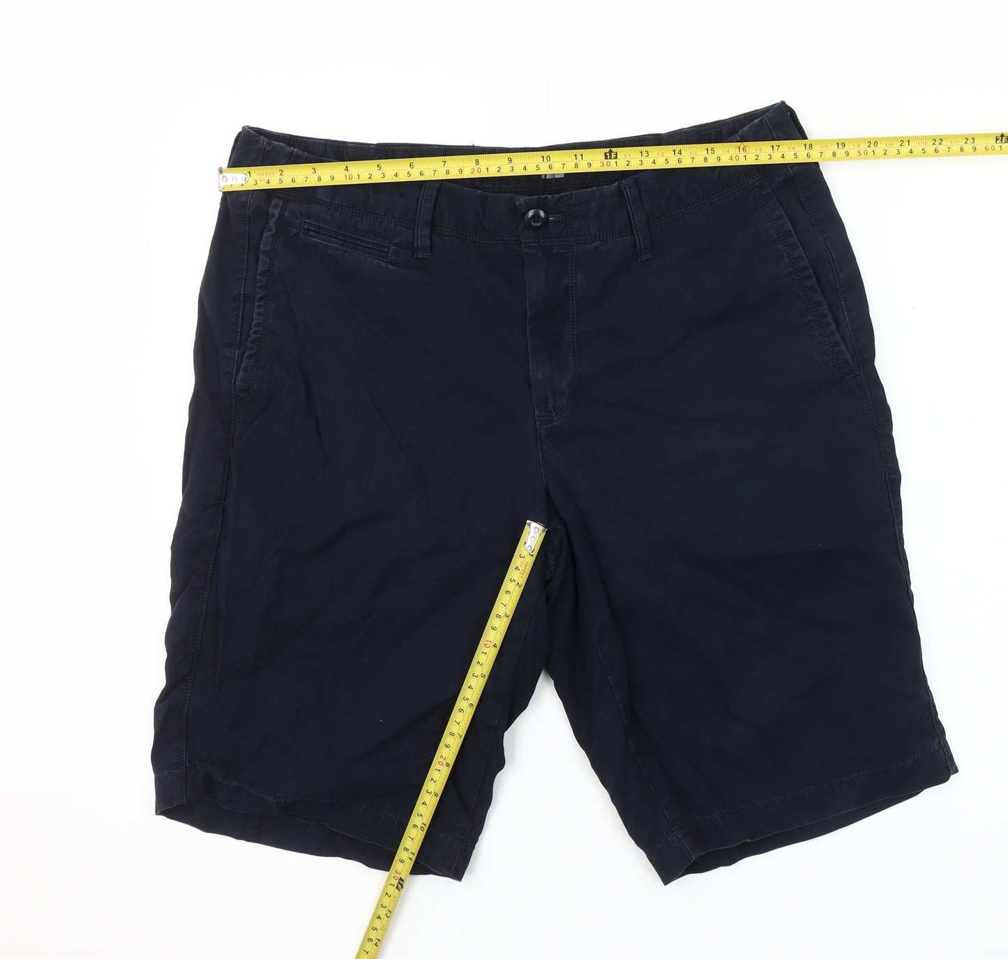 GAP Men's Navy Blue Cotton Chino Shorts Size 34 Regular Fit