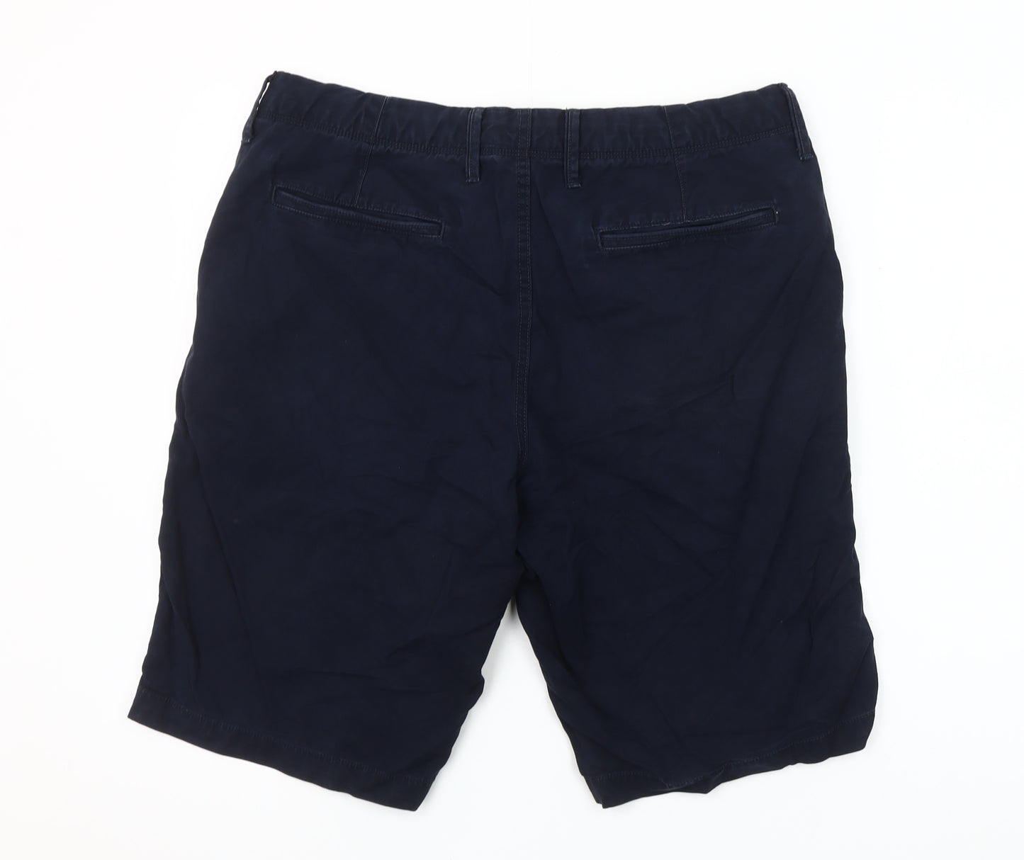 GAP Men's Navy Blue Cotton Chino Shorts Size 34 Regular Fit