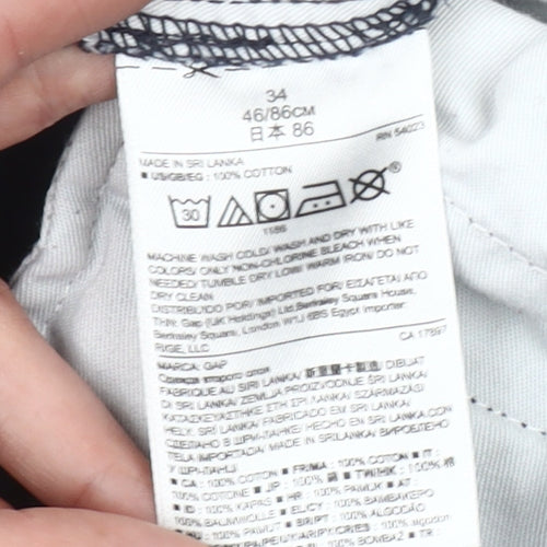 GAP Men's Navy Blue Cotton Chino Shorts Size 34 Regular Fit