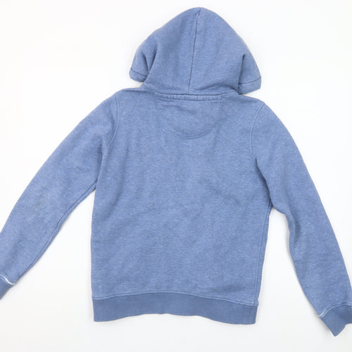 Jack Wills Womens Blue Pullover Hoodie UK 6 Cotton Blend Casual