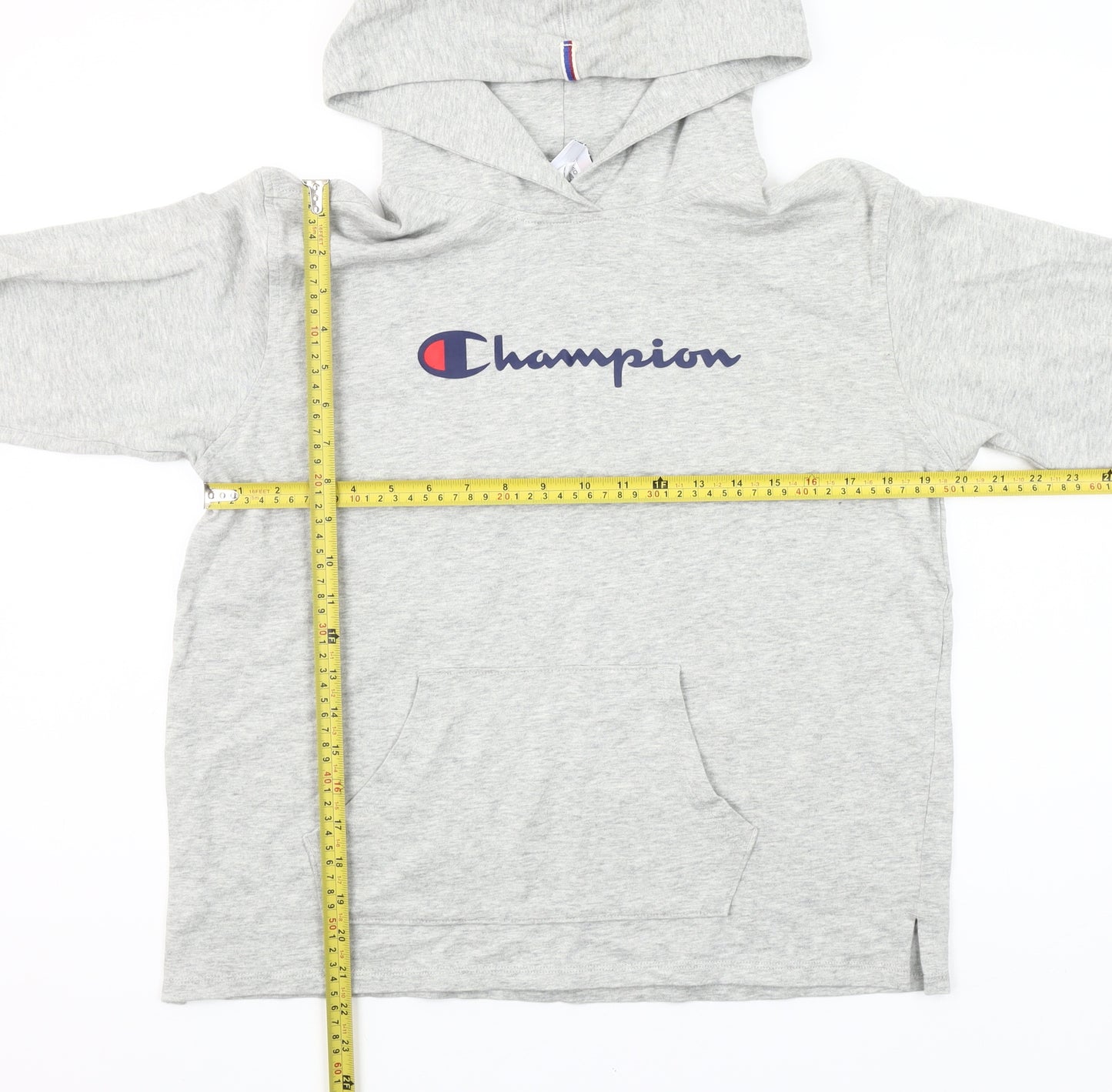 Champion Women's Grey Pullover Hoodie M 100% Cotton Athleticwear