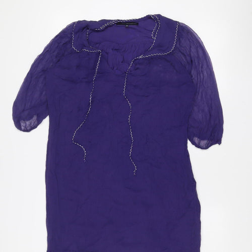 French Connection Women’s Purple Viscose Tunic Blouse Size 16