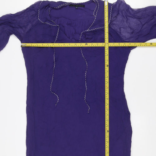 French Connection Women’s Purple Viscose Tunic Blouse Size 16
