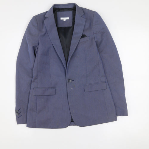 Debenhams Boys Blue Age 12 Formal Suit Jacket One Button Lined