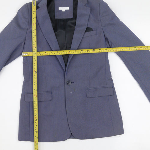 Debenhams Boys Blue Age 12 Formal Suit Jacket One Button Lined
