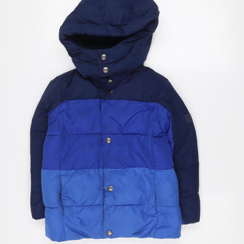 GAP Kids Boys Blue 4-5 Years Puffer Jacket Hooded Winter Coat