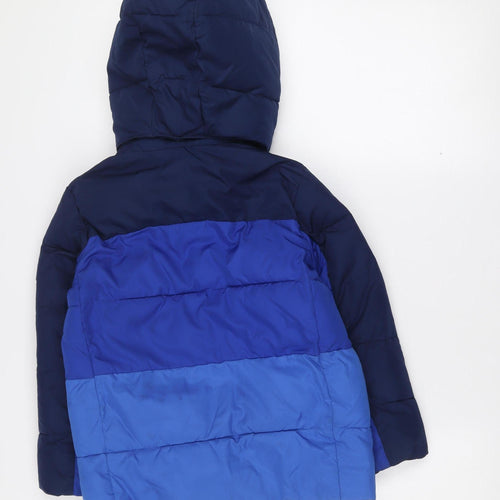 GAP Kids Boys Blue 4-5 Years Puffer Jacket Hooded Winter Coat