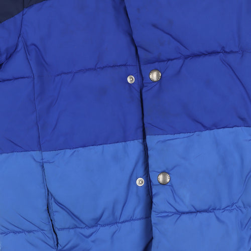 GAP Kids Boys Blue 4-5 Years Puffer Jacket Hooded Winter Coat