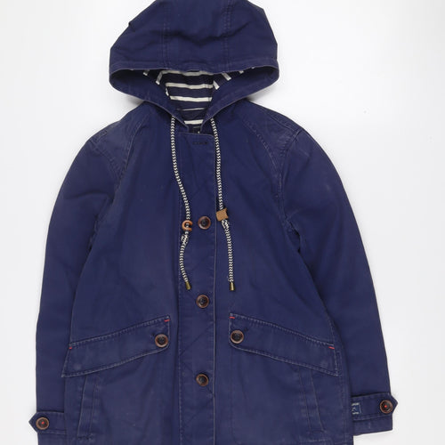 Joules Womens Blue Waterproof Breathable Hooded Jacket UK 10