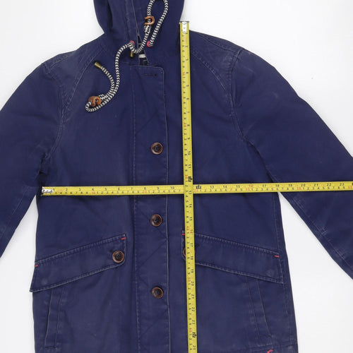 Joules Womens Blue Waterproof Breathable Hooded Jacket UK 10