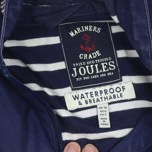 Joules Womens Blue Waterproof Breathable Hooded Jacket UK 10