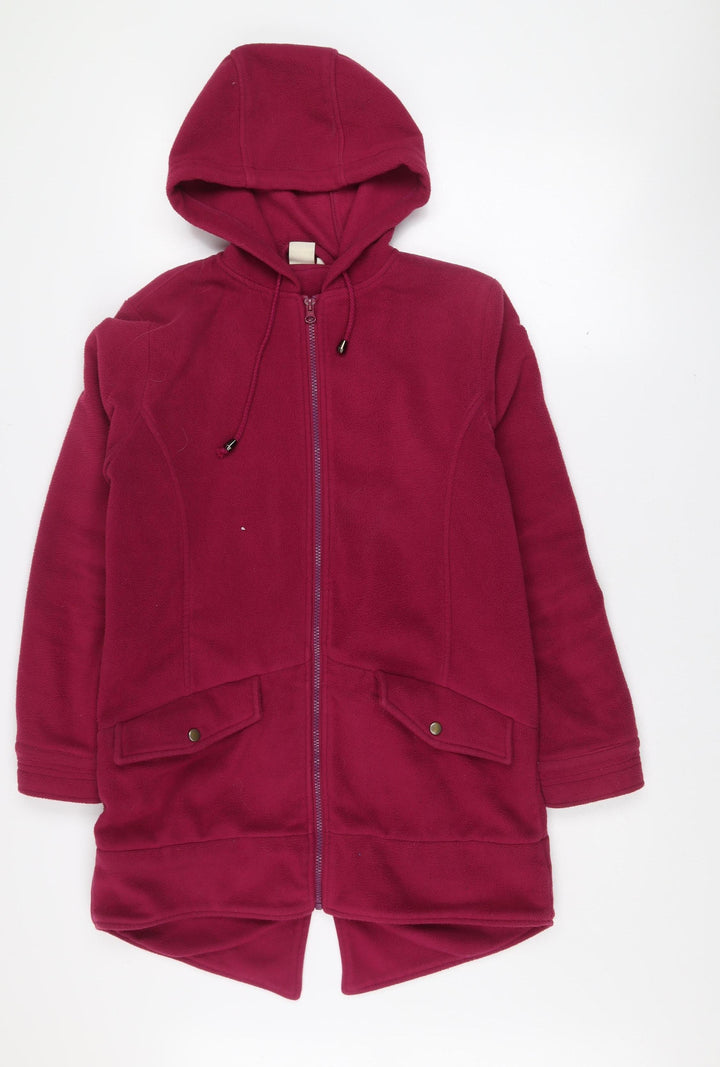 Cotton Traders Women’s Dark Magenta Fleece Hooded Jacket Size 10