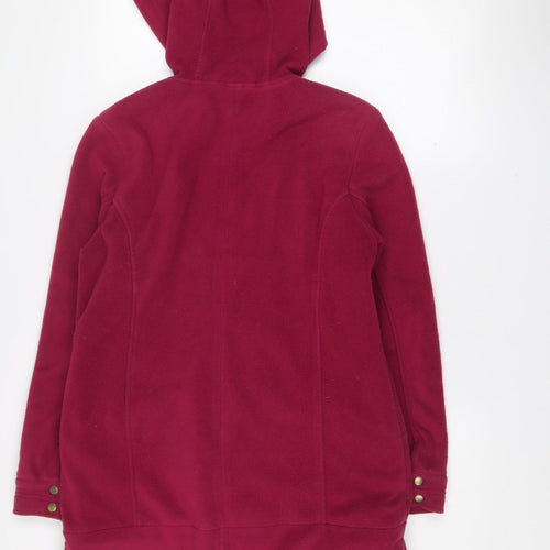 Cotton Traders Women’s Dark Magenta Fleece Hooded Jacket Size 10