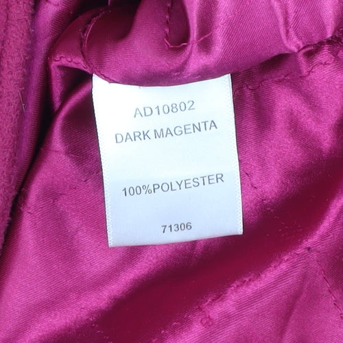 Cotton Traders Women’s Dark Magenta Fleece Hooded Jacket Size 10