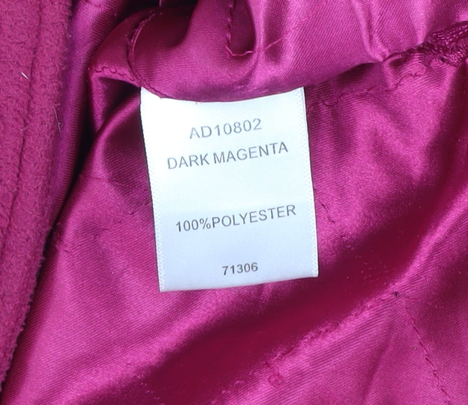 Cotton Traders Women’s Dark Magenta Fleece Hooded Jacket Size 10