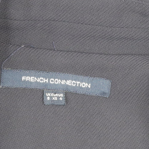 French Connection Women's Black Sleeveless Mid-Length Waistcoat Size 8