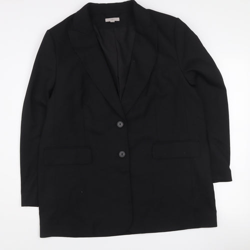 H&M Women's Black Two-Button Tailored Blazer Size M