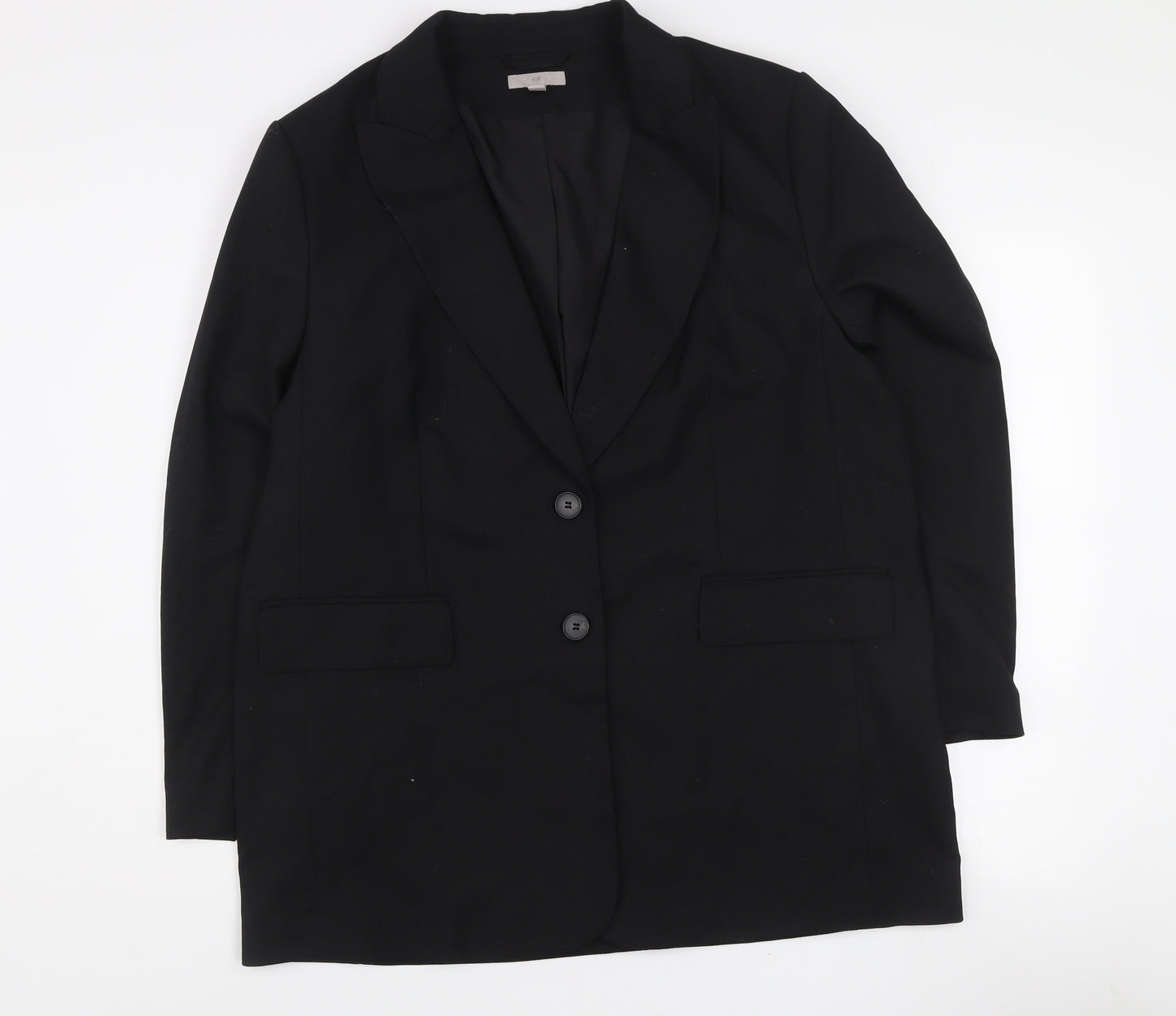 H&M Women's Black Two-Button Tailored Blazer Size M