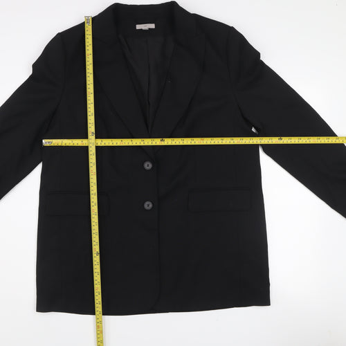 H&M Women's Black Two-Button Tailored Blazer Size M